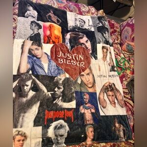 Justin Bieber Collage Fleece Throw Blanket 40” x 60”